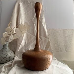 VINTAGE WOOD CANDLE HOLDER HOME DECOR